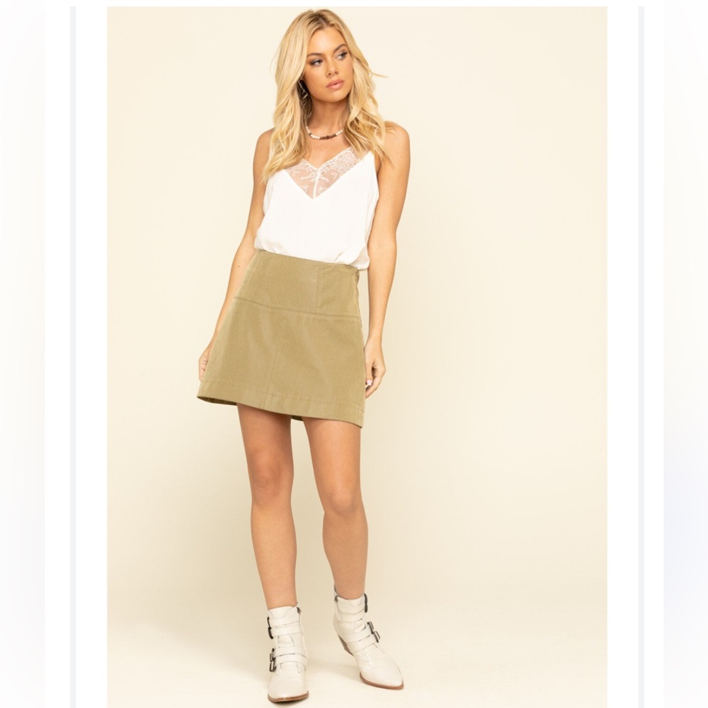 J16 Free People Women's Days in The‎ Sun Suede Skirt